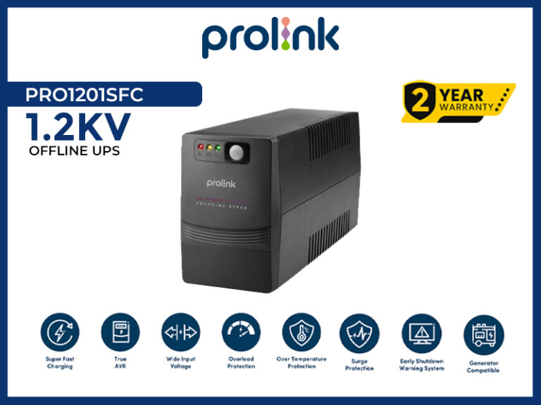 Prolink UPS PRO1201SFC 1200VA UPS (Power Backup)