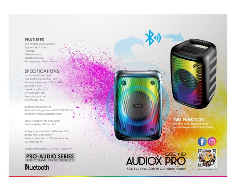 SONICGEAR AUDIOX PRO 500HD - Image 4