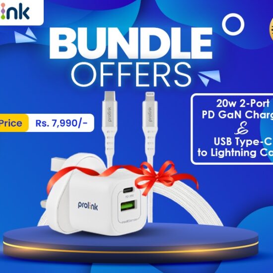 Special Combo Offer ( 20W GaN Charger & USB-C to Lightning Cable (GCL-30-01 Cable))