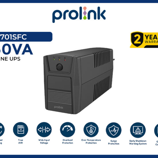 PROLINK PRO701SFC 650VA LINE INTERACTIVE UPS