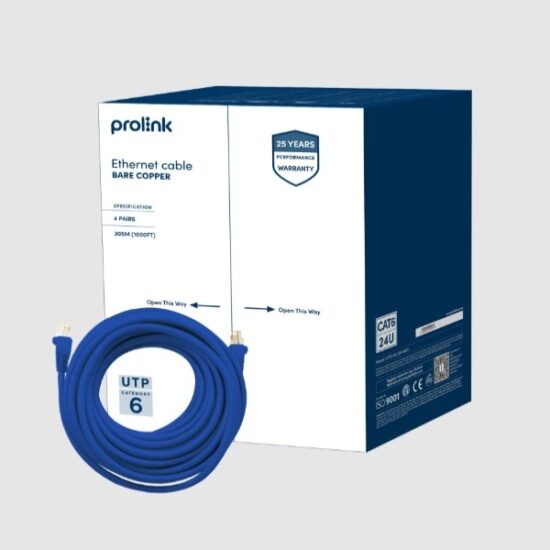 PROLINK CAT6-24M PREMIER SERIES 4-PAIR UTP NETWORK CABLE 24AWG BARE COPPER