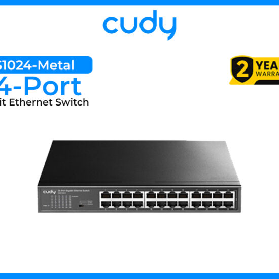 CUDY 24-Port Gigabit Ethernet Switch (GS1024-Metal)