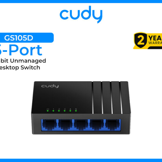 CUDY 5 Port-GS105D 10/100/1000 Mbps Gigabit Unmanaged Desktop Switch