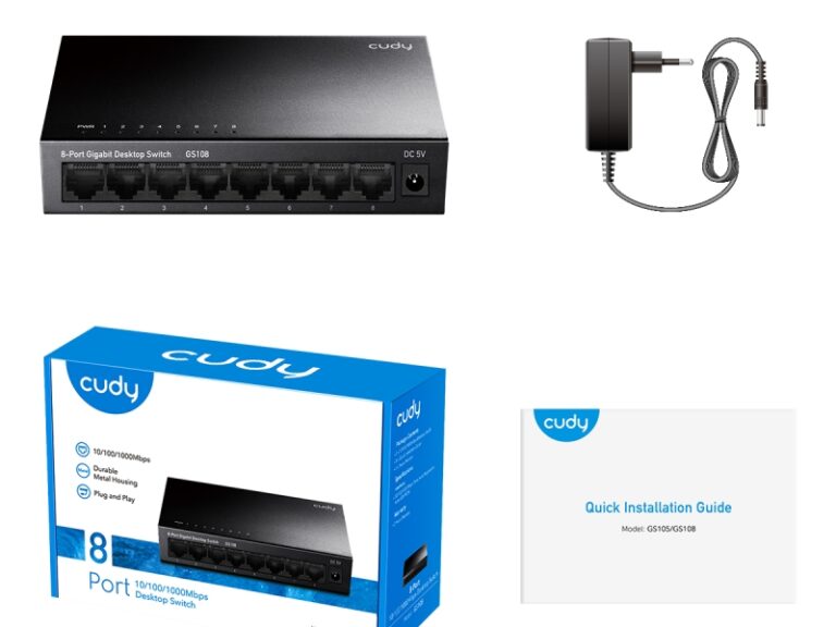 Cudy 8-Port Gigabit Desktop Switch Model-GS108D (10/100/1000 Mbps ) - Image 3