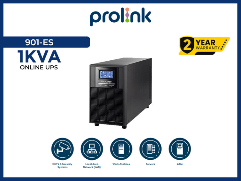 PROLINK 901-ES 1KVA ONLINE UPS (Power Backup)