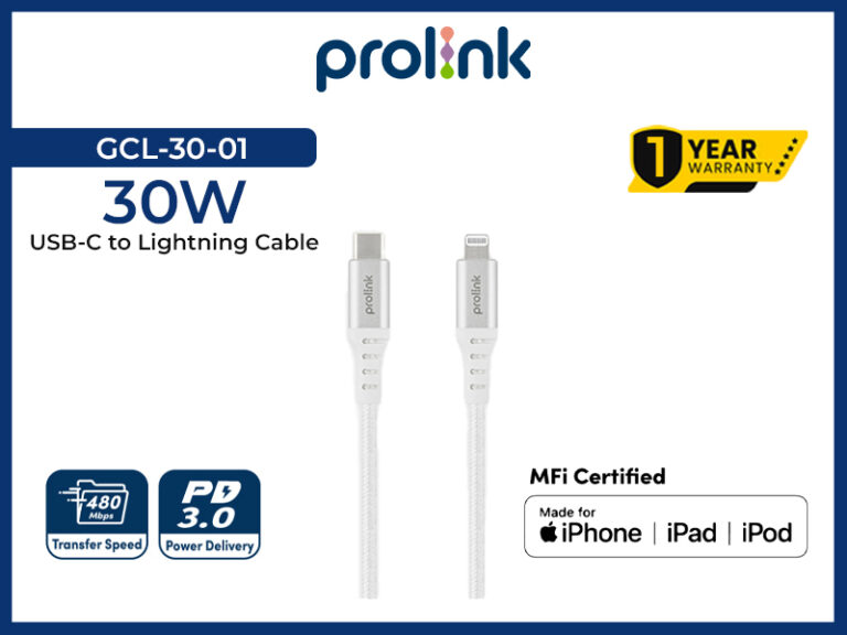 Prolink USB-C to Lightning Cable (GCL-30-01 Cable)