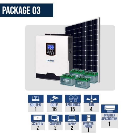 5KV Solar Inverter Solution (Prolink IPS Haus V 5KM-48 Hybrid inverter with batteries and solar panel)