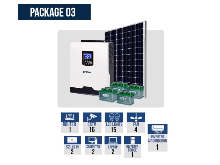 5KV Solar Inverter Solution (Prolink IPS Haus V 5KM-48 Hybrid inverter with batteries and solar panel)