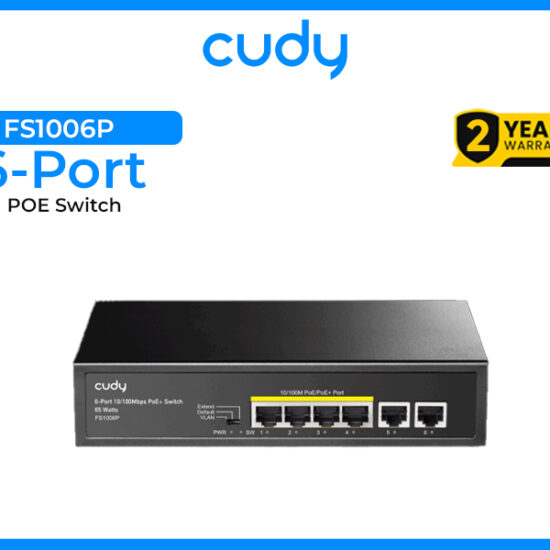CUDY FS1006P - 6PORT POE SWITCH