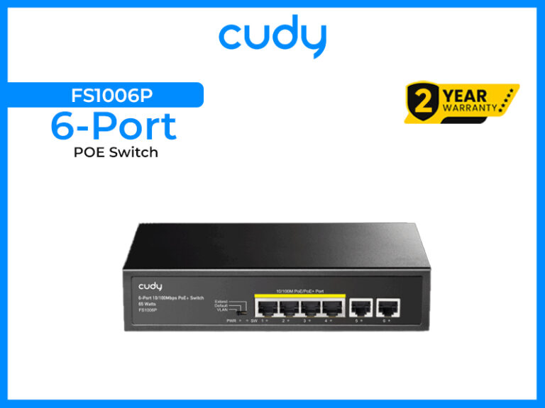 CUDY FS1006P - 6PORT POE SWITCH