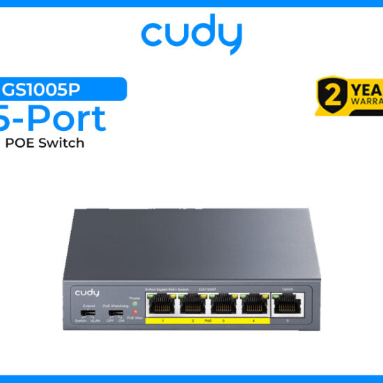 CUDY GS1005P- 5PORT POE SWITCH