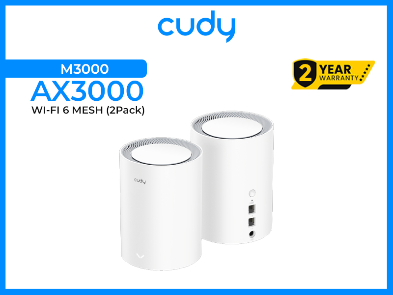 CUDY WI-FI 6 MESH-M3000 (2PACK)