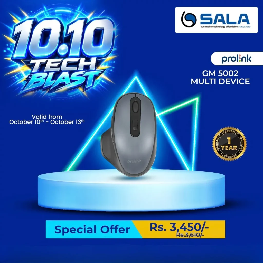 PROLINK Multi-device Wireless Mouse GM-5002