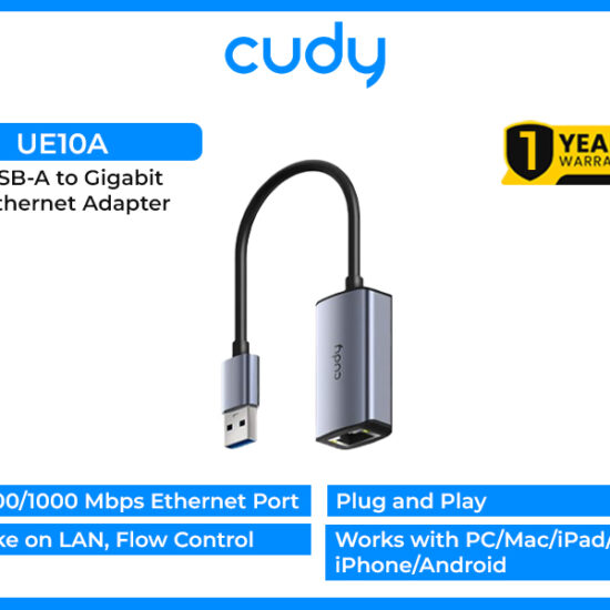 USB-A to Gigabit Ethernet Adapter UE10A