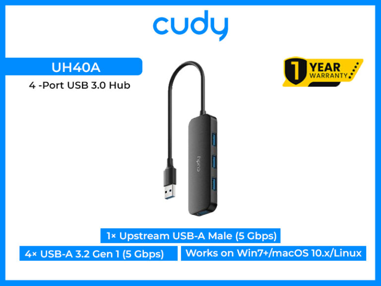 CUDY 4 -Port USB 3.0 Hub UH40A